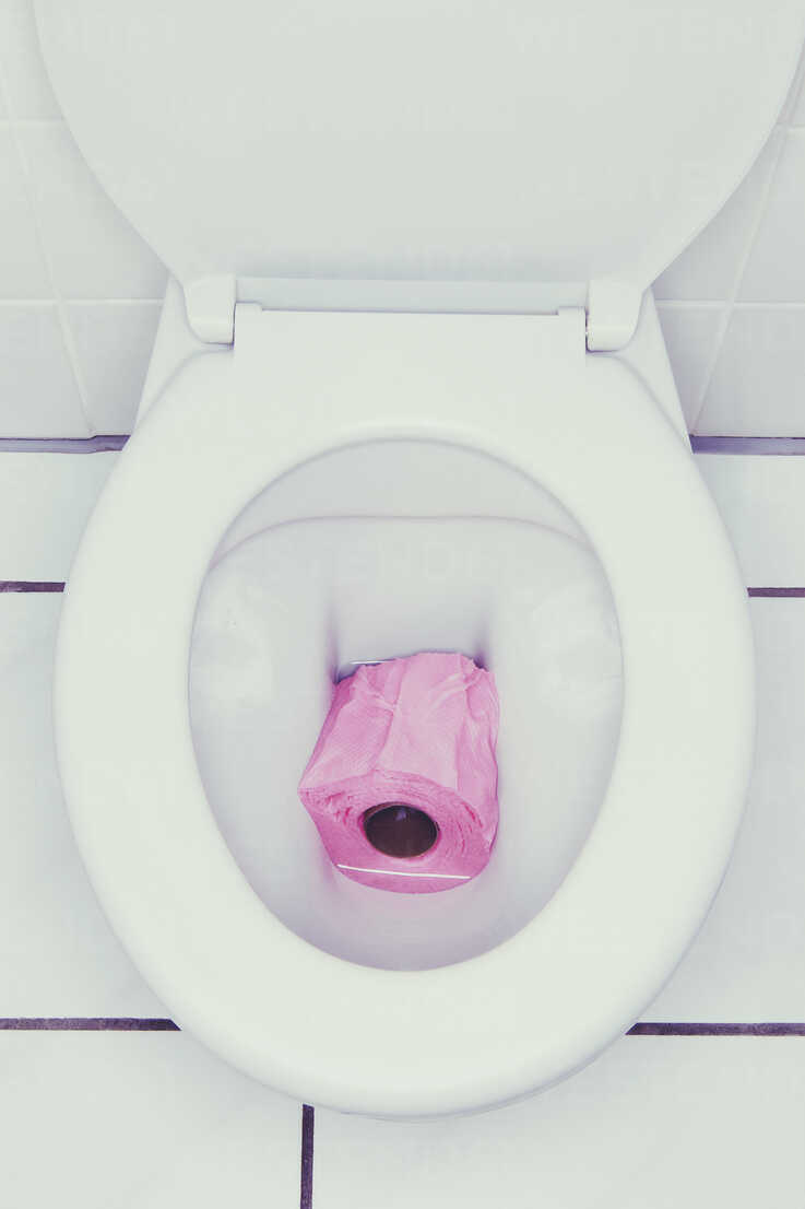 Pink toilet paper Stock Photo by ©Violin 4025821