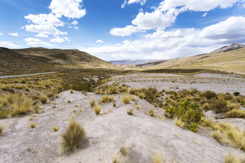 Bolivia, Landscape between Arequipa and Lake Titicaca stock photo