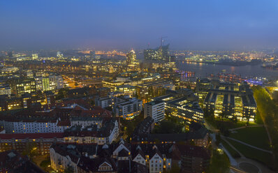 Germany, Hamburg, Cityscape at night - RJF000349