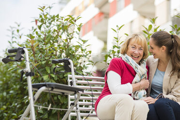 Granddaughter and her grandmother having fun together - UUF002549