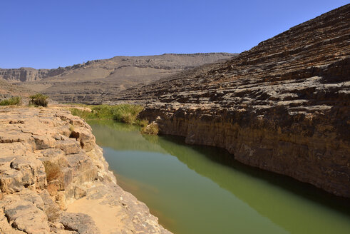 Algeria, Tassili N'Ajjer National Park, Iherir, Water in a guelta in Idaran Canyon - ES001464