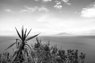 Italien, Golf von Neapel, Capri, Blick auf den Vulkan Vesuv - PUF000287