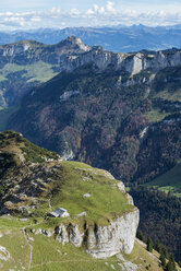 Switzerland, Canton of Appenzell Innerrhoden, Alp Chlus, Hoher Kasten in the background - ELF001396