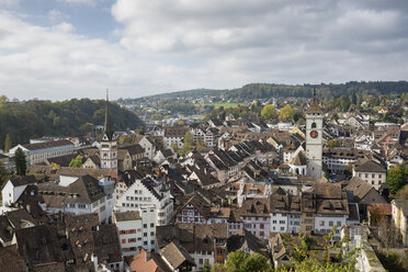 Schweiz, Kanton Schaffhausen, Schaffhausen, Blick auf die historische Altstadt - ELF001400