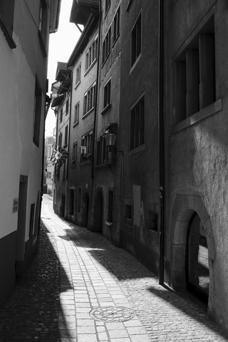 Schweiz, Kanton Schaffhausen, Schaffhausen, Altstadt, Gasse, lizenzfreies Stockfoto