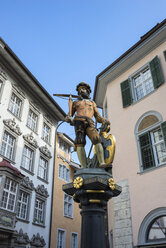 Schweiz, Kanton Schaffhausen, Schaffhausen, Wilhelm-Tell-Brunnen, Skulptur - ELF001402