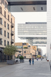 Germany, Cologne, crane houses and old warehouses at Zollhafen - MEMF000462