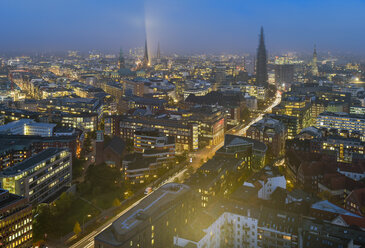 Germany, Hamburg, Cityscape at night - RJF000355