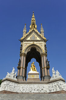 UK, London, Albert Memorial, gilded statue of Prince Albert - MIZF000658