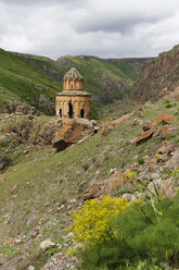 Turkey, Kars Province, Digor, view to decayed Armenian monastery - SIEF006252