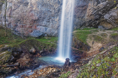 Österreich, Kärnten, Bezirk Völkermarkt, Gallizien, Wildenstein Wasserfall, lizenzfreies Stockfoto