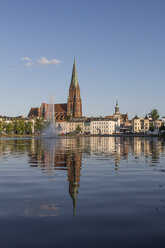 Germany, Mecklenburg-Western Pomerania, Schwerin, Schwerin Cathedral and Pfaffenteich pond - PVCF000164