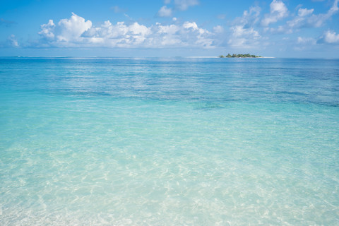 Maldives, Ari Atoll, view to the sea stock photo