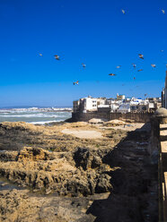 Marokko, Essaouira, Sqala de la Kasbah, Meeresmauer der Altstadt - AMF003252