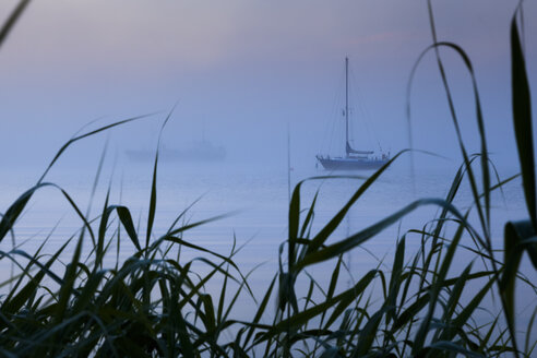 Niederlande, Waterland, Ijsselmeer zur blauen Stunde - FC000537