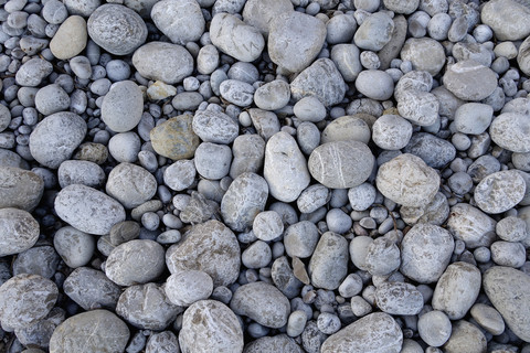 Grey pebbles stock photo