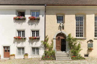 Austria, Vorarlberg, Bregenz, historical house fronts at Martinsgasse - SHF001653