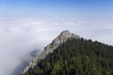 Deutschland, Bayern, Oberbayern, Chiemgau, Chiemgauer Alpen, Nussdorf am Inn, Blick auf Kindlwand und Wolkendecke - SIEF006286