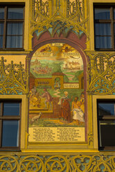 Deutschland, Ulm, Wandmalereien im Rathaus aus dem 16. Jahrhundert, Tugend der Geduld - WGF000537