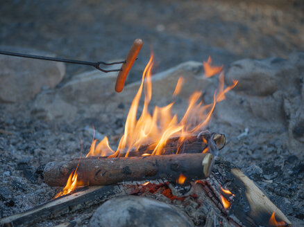 Würstchen über dem Lagerfeuer - JBF000178