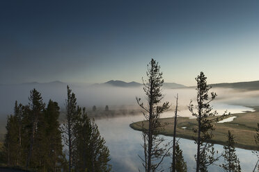 USA, Wyoming, Yellowstone National Park, Yellowstone River am Morgen - NNF000134