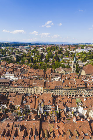 Schweiz, Bern, Altstadt, Stadtbild vom Münster aus, lizenzfreies Stockfoto