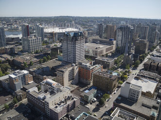 Kanada, British Columbia, Vancouver, Blick vom Lookout Tower auf die Stadt - HLF000803