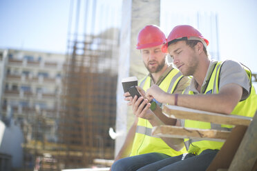 Construction workers having a break in construction site - ZEF001635