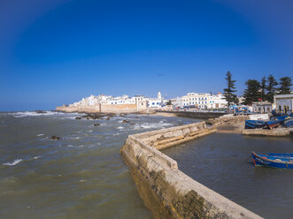 Marokko, Essaouira, Sqala de la Kasbah, Meeresmauer der Altstadt - AMF003404