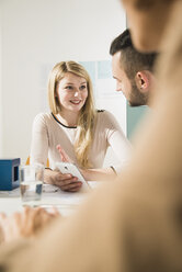 Young woman in a business meeting - UUF002821