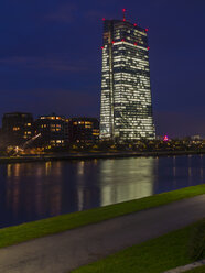 Germany, Frankfurt, River Main with ECB Tower and new campus - AM003416