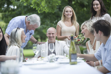 Family and friends dining al fresco - ZEF003473