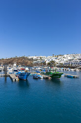 Spain, Canary Islands, Lanzarote, fishing harbor and coastal village Puerto Del Carmen - AMF003432