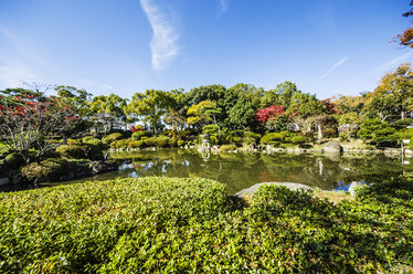 Japan, Osaka, Öffentlicher Garten am Schloss Osaka - THAF001013