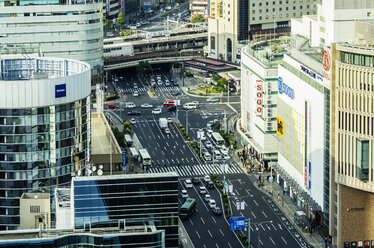 Japan, Kobe, traffic in downtown - THAF001060