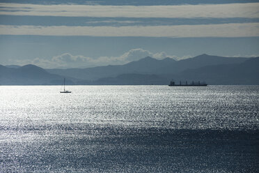 Spain, Andalusia, Tarifa, view to Strait of Gibraltar - KBF000259