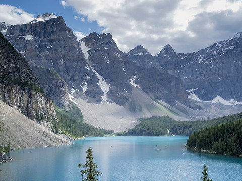 Kanada, Alberta, Banff-Nationalpark, Moränensee, lizenzfreies Stockfoto