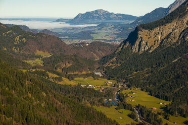 Germany, Bavaria, Stillachtal near Oberstdorf with Gruenten mountain - WGF000551