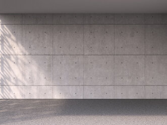 Empty room with concrete wall and floor, 3D Rendering - UWF000295
