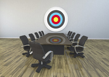 3D Rendering, Meeting Room With Target - ALF000267