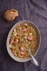 Lentil soup with minced pork sausage - ECF001660