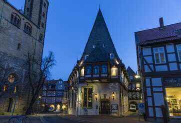 Germany, Goslar, hotel Brusttuch at night - PVCF000254