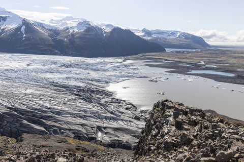 Island, Südisland, Skaftafell-Nationalpark, Skaftafellsjoekull, lizenzfreies Stockfoto