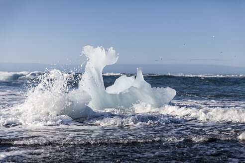 Island, Südostküste, Eis am Meeresufer - ATAF000106
