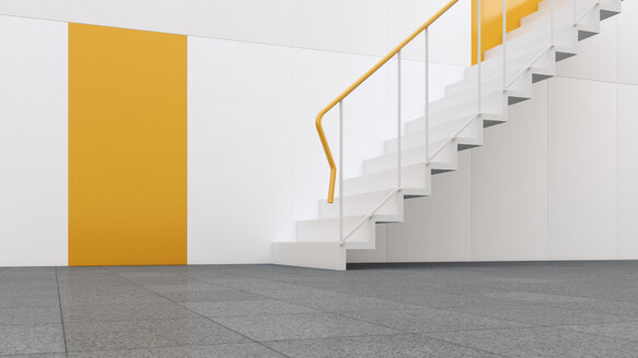 3D rendering of staircase in building - UWF000313