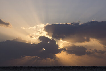 Niederlande, Den Haag, Scheveningen, Küste im Abendlicht - WIF001213