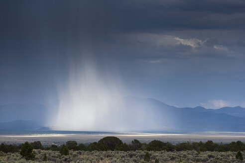 USA, Nevada, Landschaft mit Gewitterwolken - NNF000158