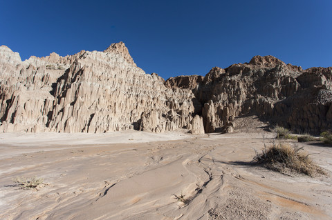 USA, Nevada, Landschaft im Cathedral Gorge State Park, lizenzfreies Stockfoto