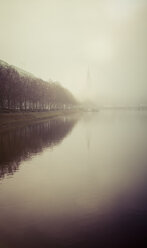 Germany, Hamburg, Alster in fog - KRP001251