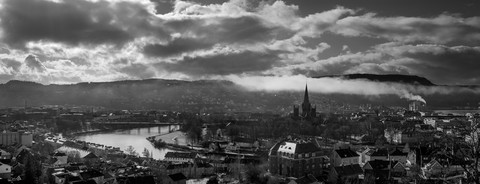 Stadt in Norwegen, lizenzfreies Stockfoto